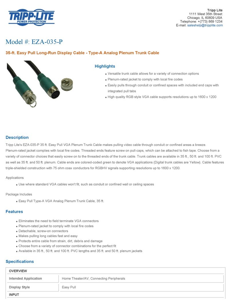 Tripp Lite EZA-035-P User manual Tripp Lite EZA-035-P User manual