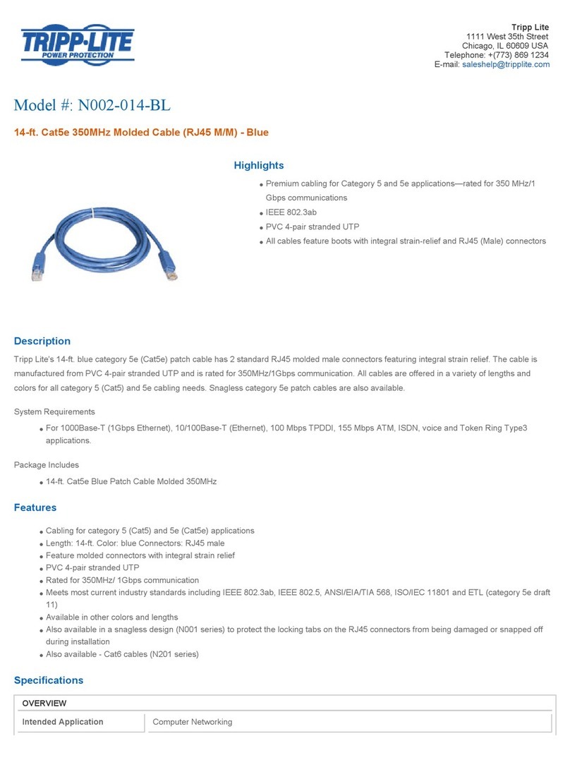 Tripp Lite N002-014-BL User manual