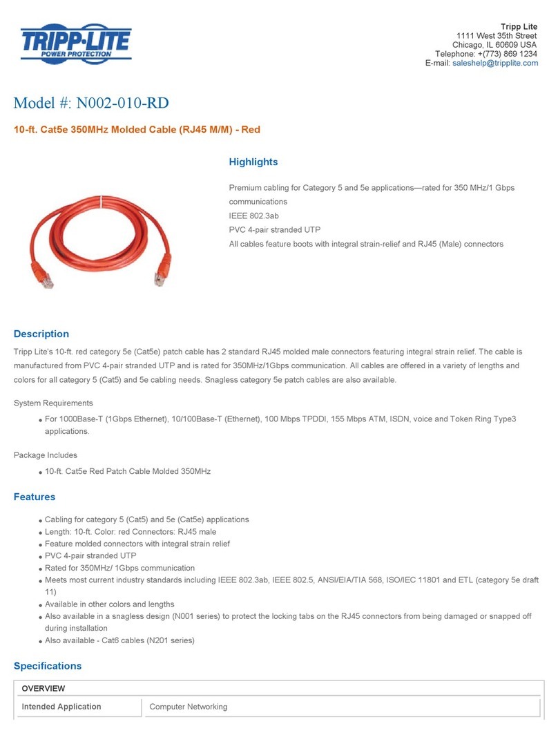 Tripp Lite N002-010-RD User manual