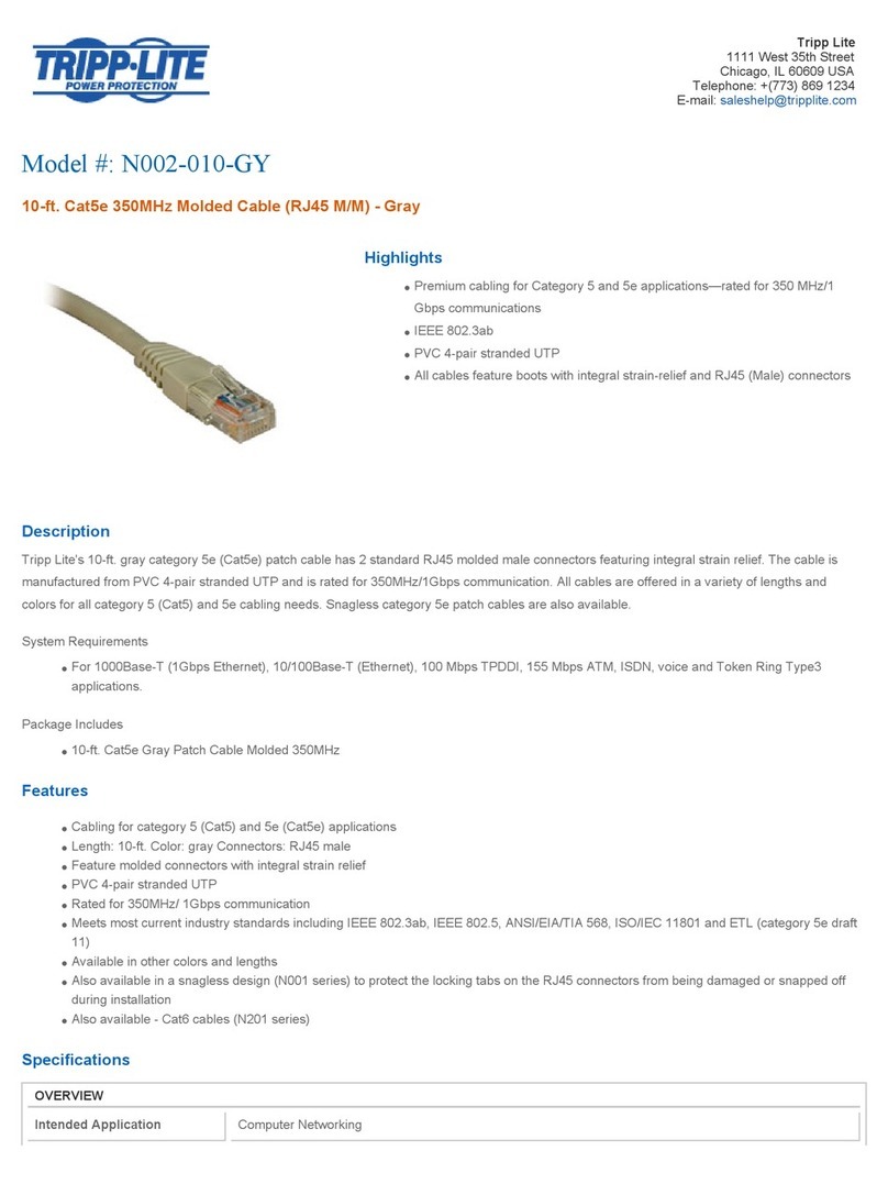 Tripp Lite N002-010-GY User manual
