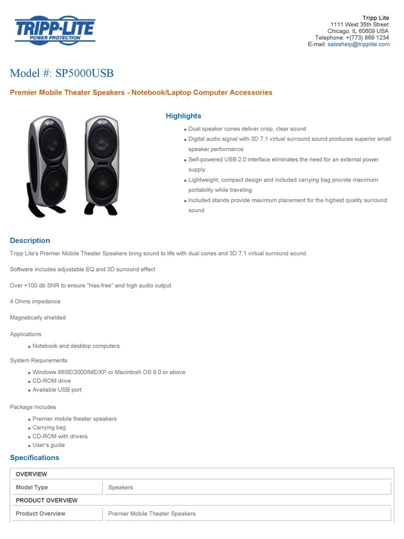 Tripp Lite SP5000USB User manual