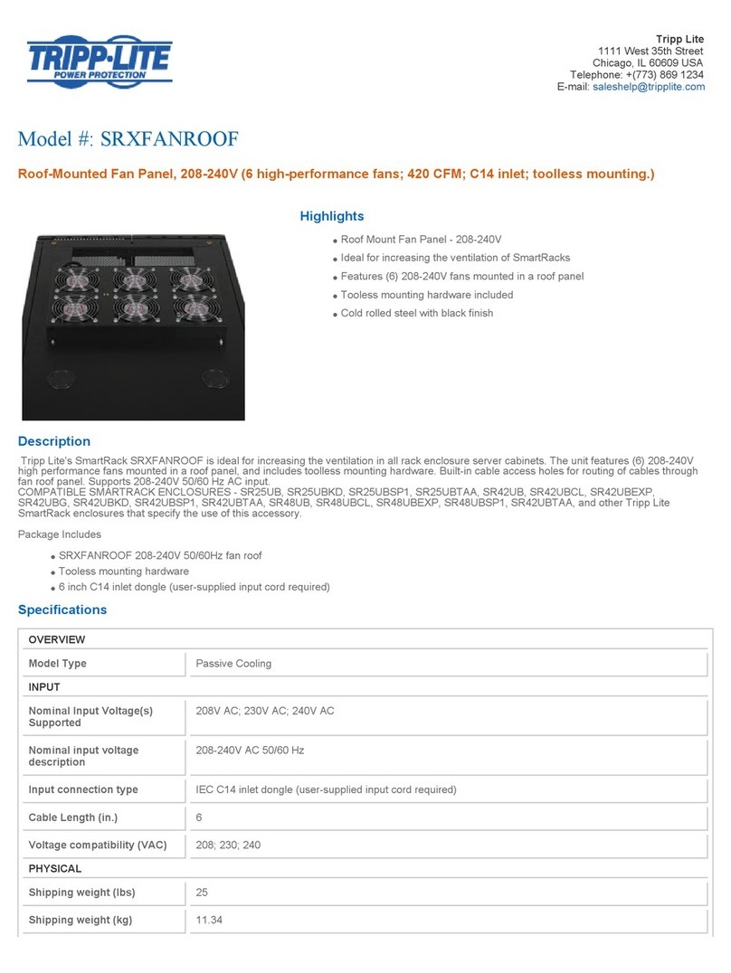 Tripp Lite SRXFANROOF User manual
