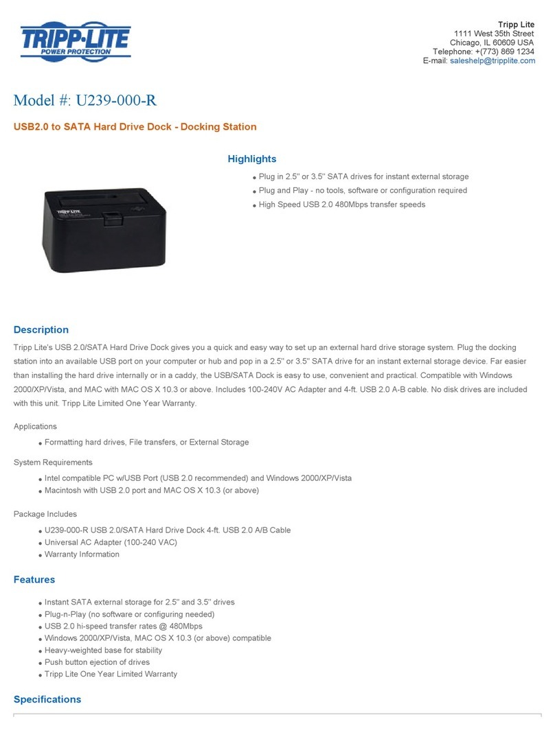 Tripp Lite U239-000-R Specification sheet