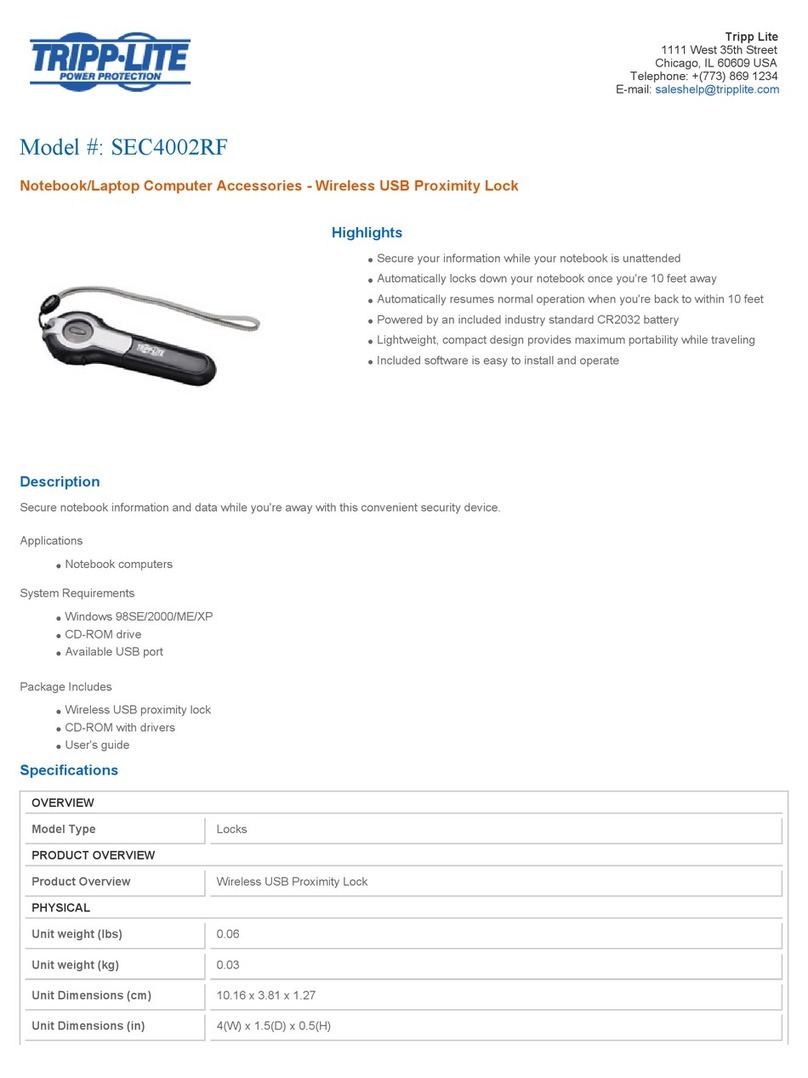 Tripp Lite SEC4002RF Specification sheet