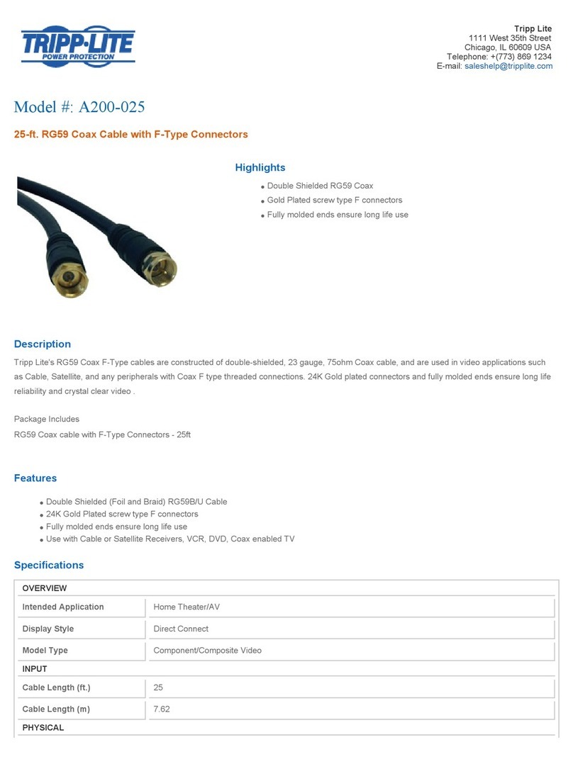 Tripp Lite A200-025 User manual