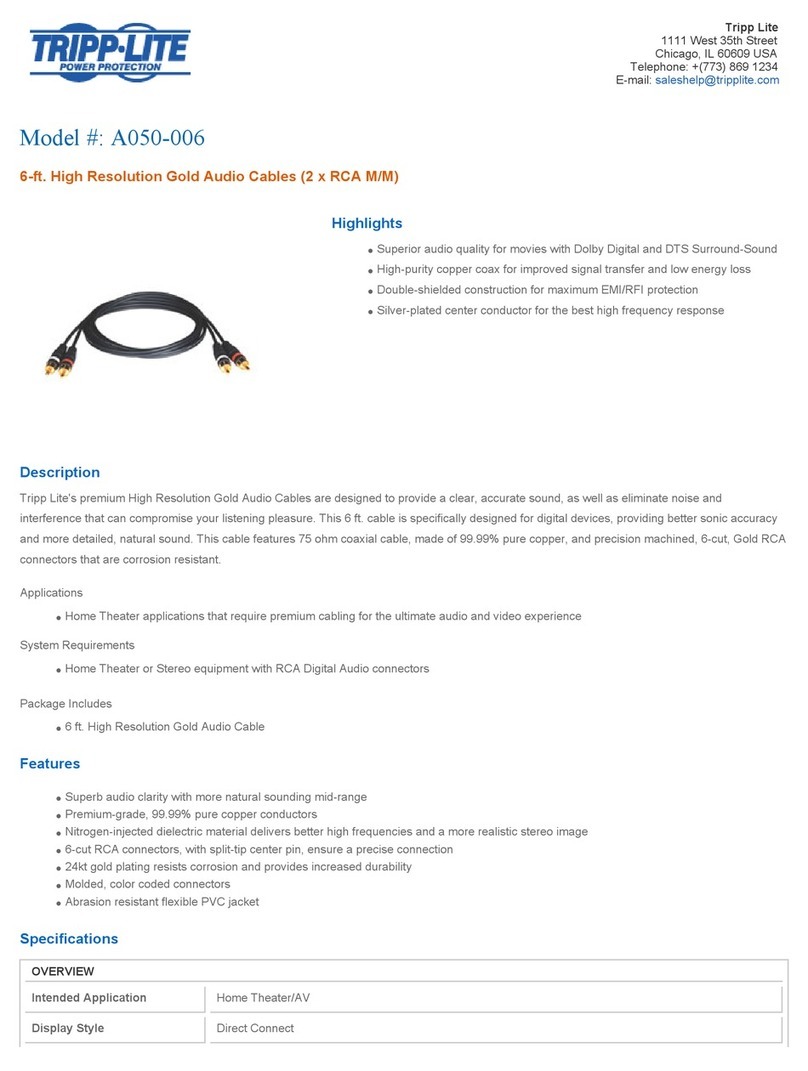 Tripp Lite A050-006 User manual Tripp Lite A050-006 User manual