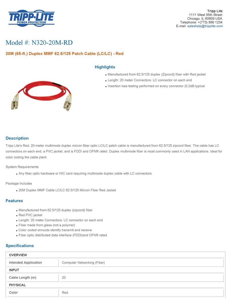 Tripp Lite 320-20M-RD User manual