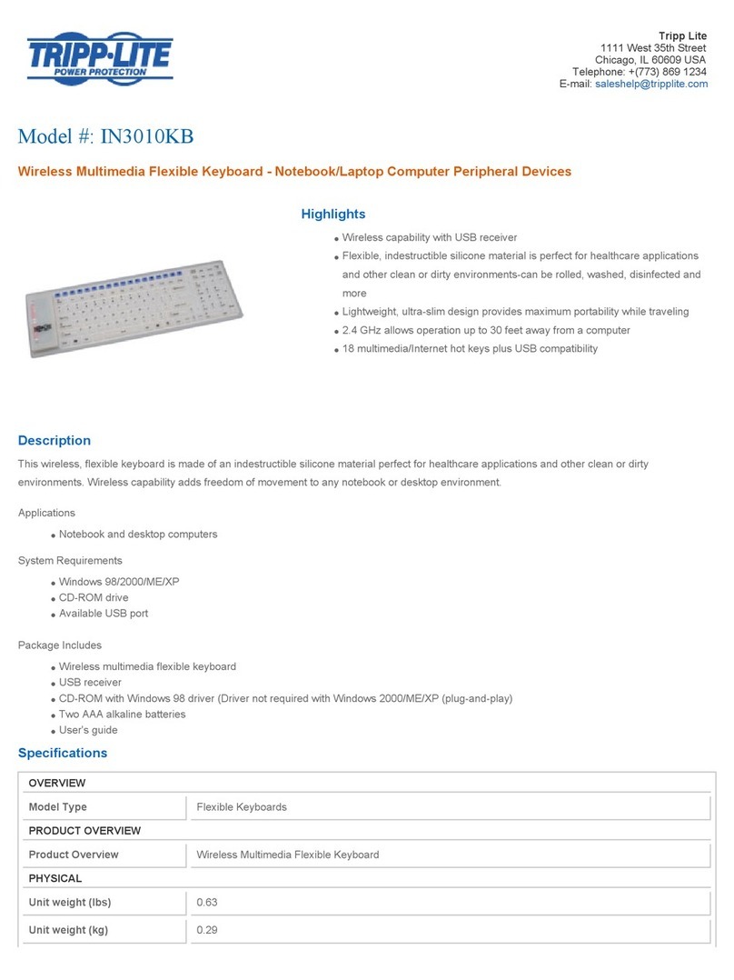 Tripp Lite IN3010KB User manual