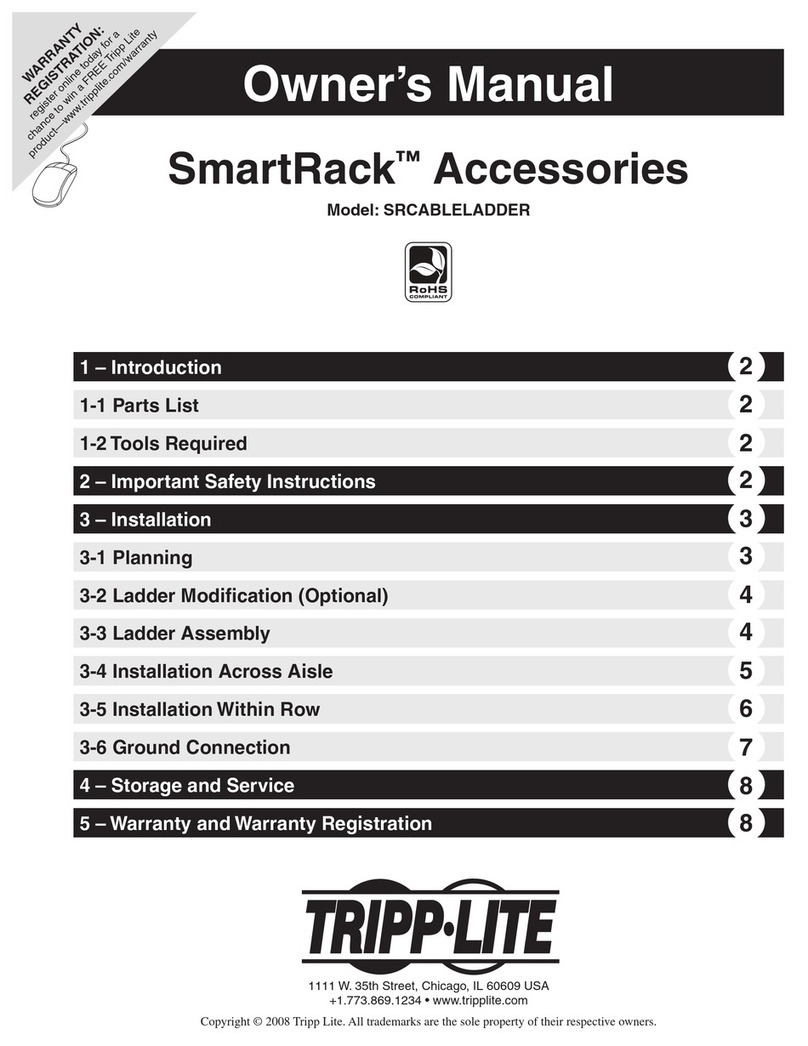 Tripp Lite SmartRack SRCABLELADDER owner's manual Tripp Lite SmartRack SRCABLELADDER owner's manual