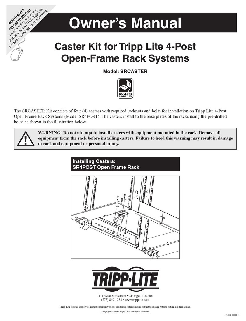 Tripp Lite Open Frame Rack Caster Kit SRCASTER User manual