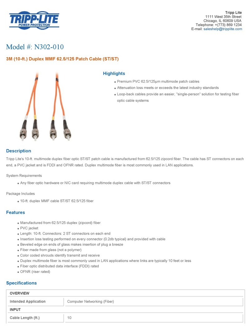 Tripp Lite N302-010 User manual Tripp Lite N302-010 User manual
