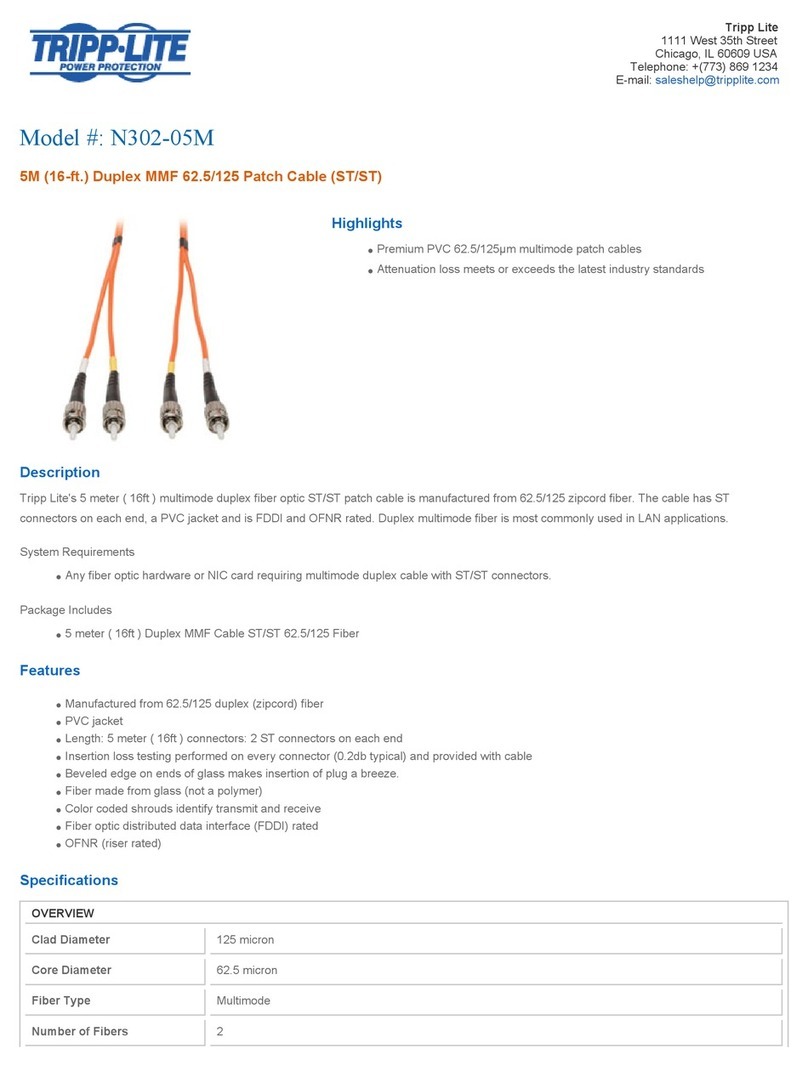 Tripp Lite N302-05M User manual