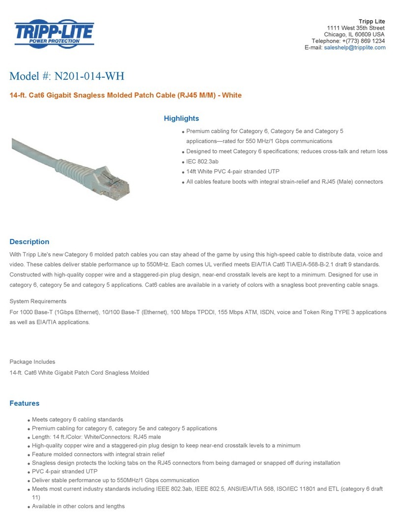 Tripp Lite N201-014-WH User manual Tripp Lite N201-014-WH User manual