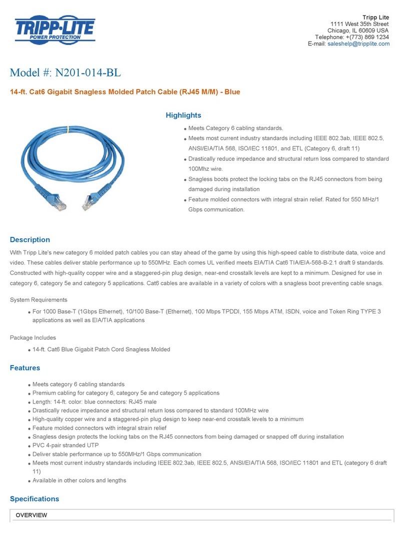 Tripp Lite N201-014-BL User manual Tripp Lite N201-014-BL User manual