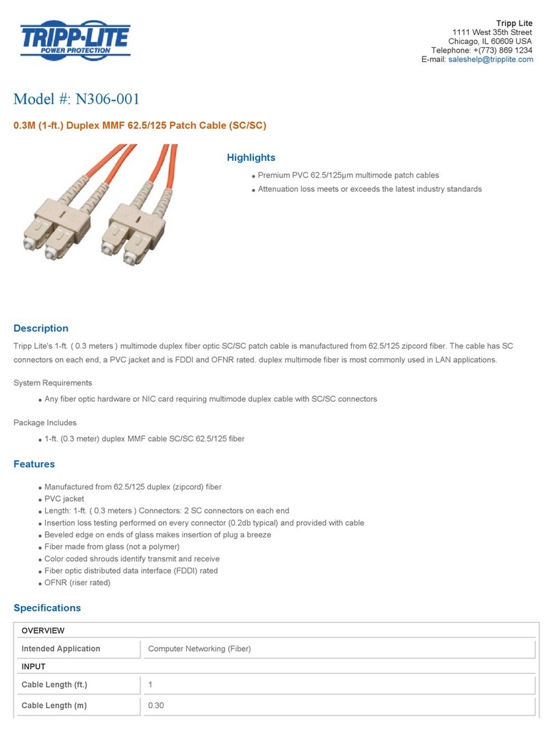 Tripp Lite N306-001 User manual Tripp Lite N306-001 User manual