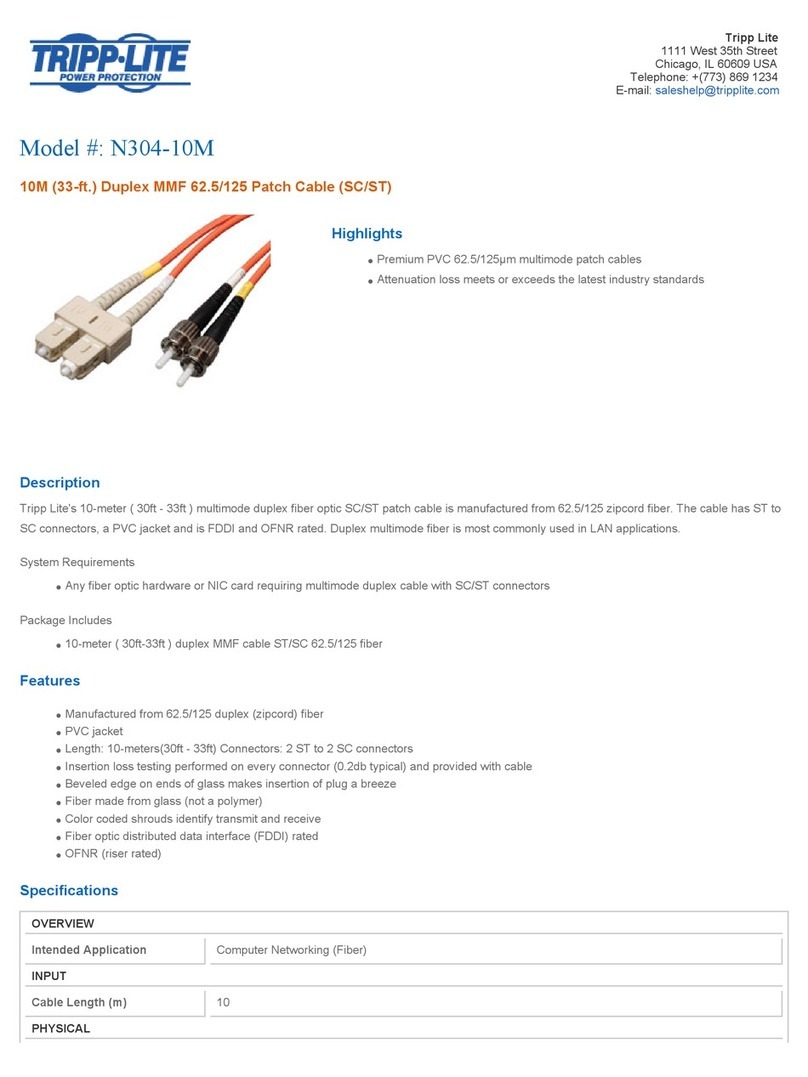 Tripp Lite N304-10M Specification sheet Tripp Lite N304-10M Specification sheet
