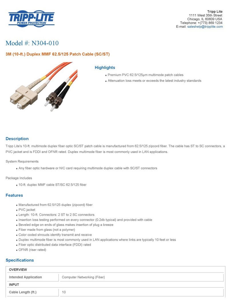 Tripp Lite N304-010 User manual Tripp Lite N304-010 User manual