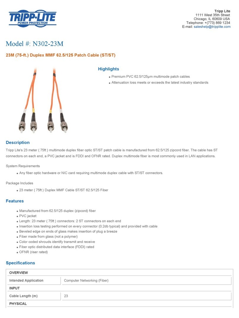 Tripp Lite N302-23M User manual