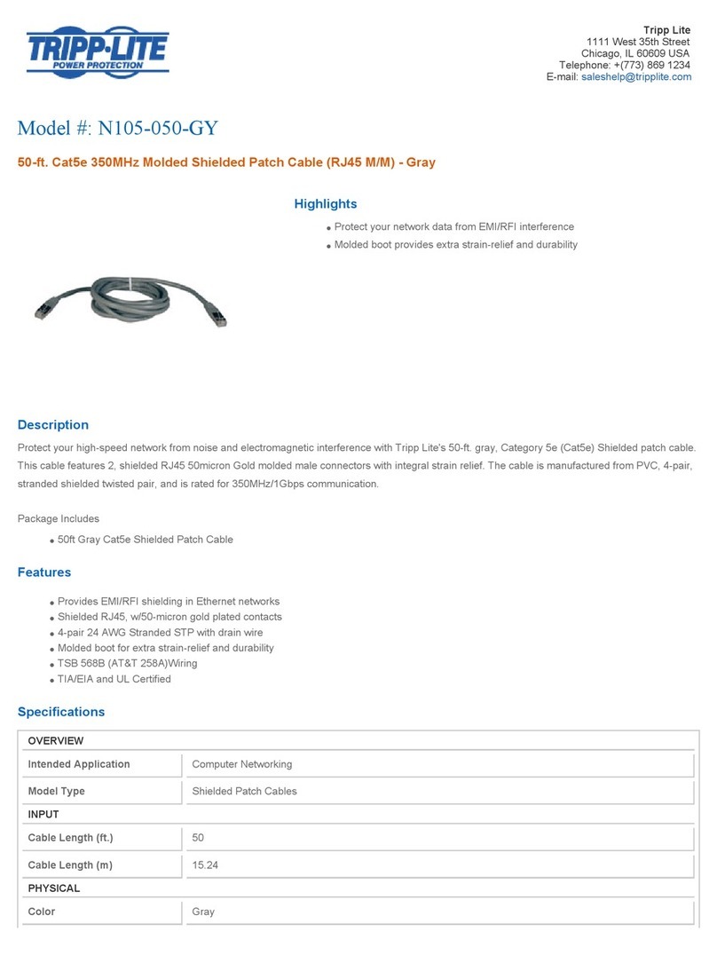 Tripp Lite N105-050-GY User manual