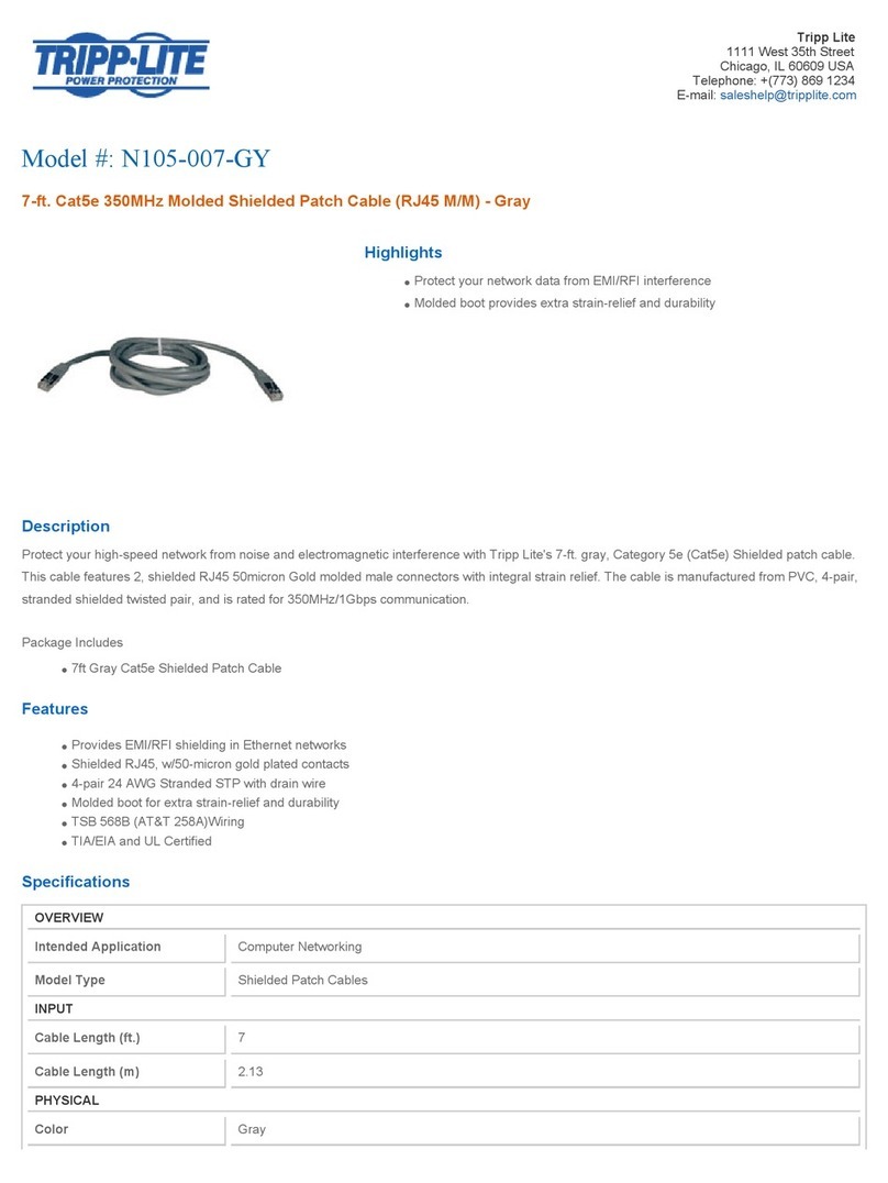 Tripp Lite N105-007-GY User manual