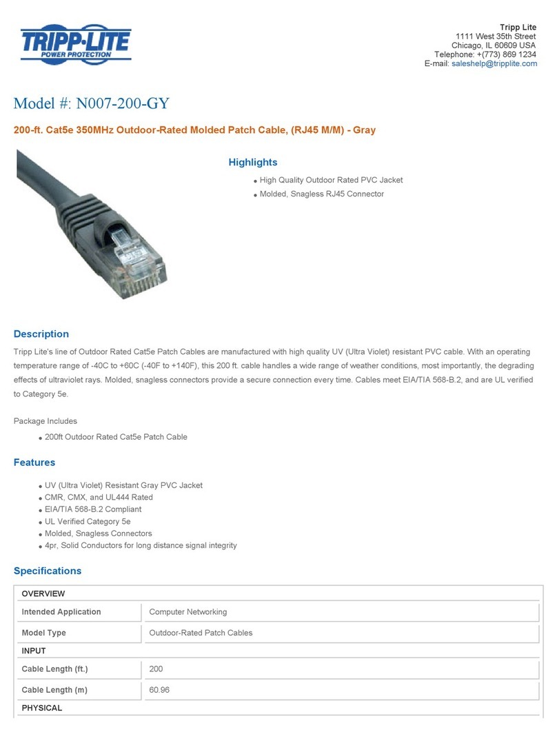 Tripp Lite N007-200-GY User manual Tripp Lite N007-200-GY User manual