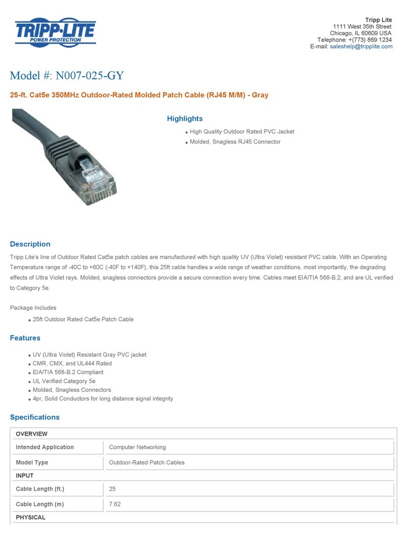 Tripp Lite N007-025-GY User manual