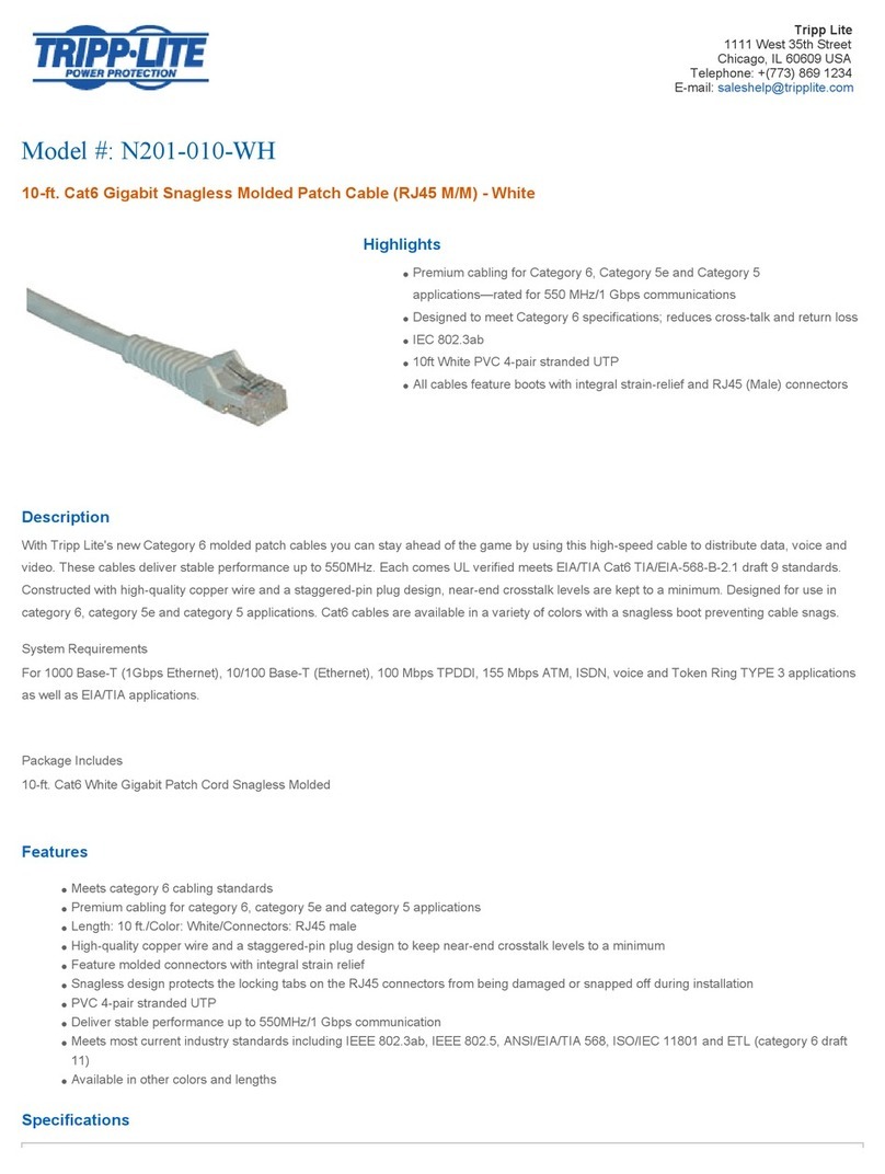 Tripp Lite N201-010-WH User manual Tripp Lite N201-010-WH User manual