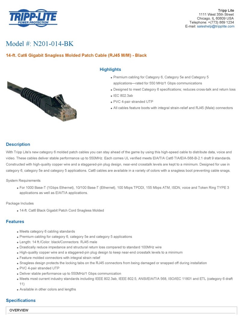 Tripp Lite N201-014-BK User manual Tripp Lite N201-014-BK User manual