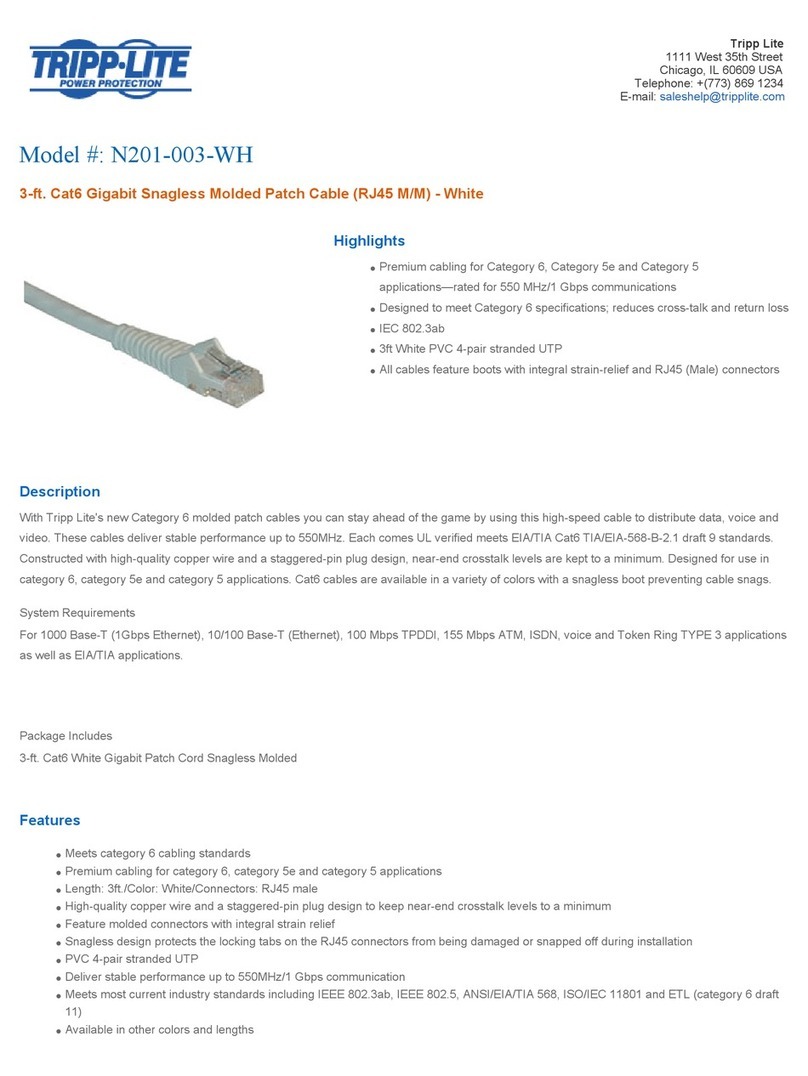 Tripp Lite N201-003-WH User manual