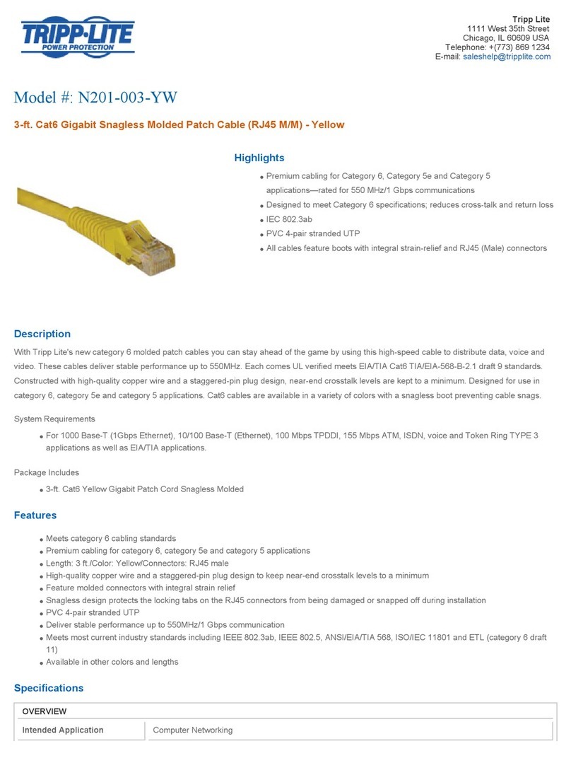 Tripp Lite N201-003-YW User manual