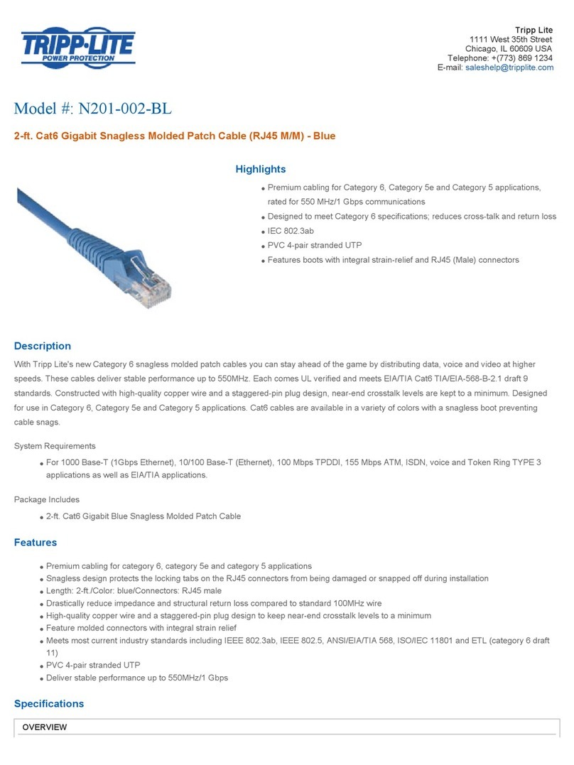 Tripp Lite N201-002-BL User manual