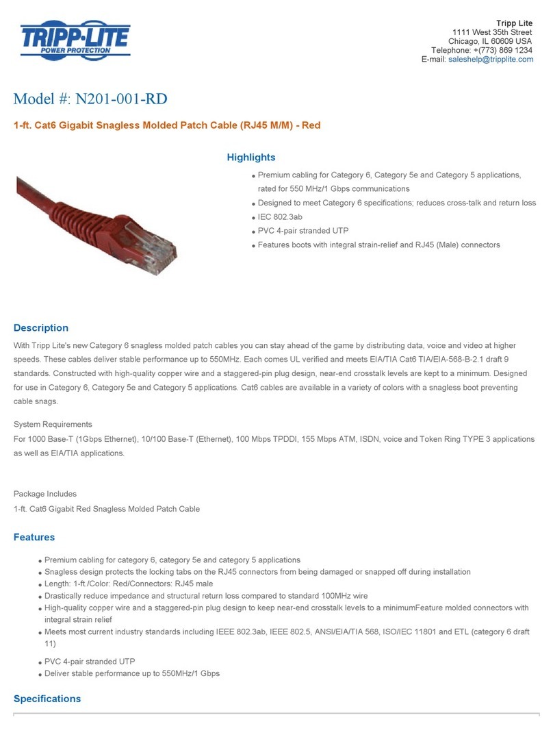 Tripp Lite N201-001-RD User manual