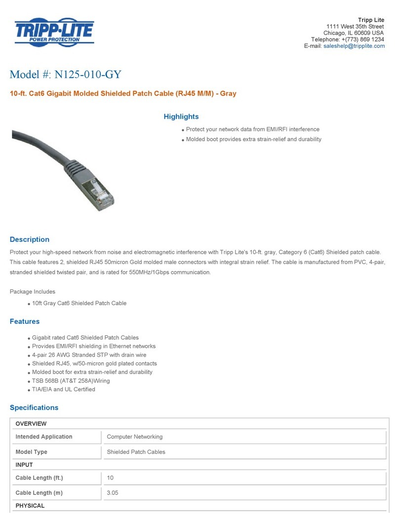 Tripp Lite N125-010-GY User manual