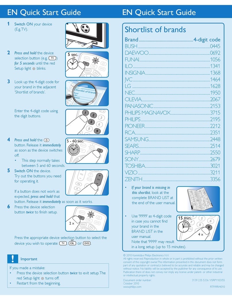 Philips SRP1103/55 User manual