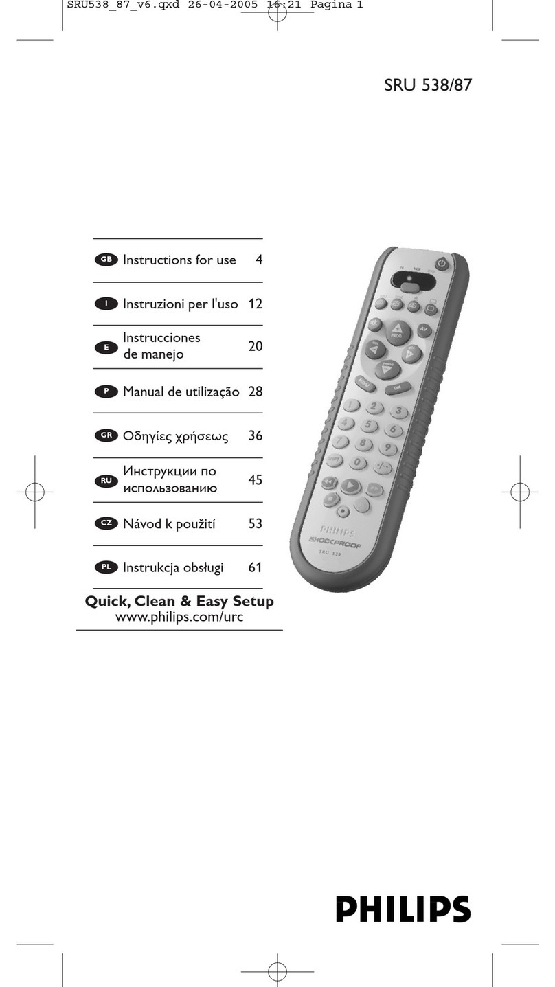 Philips SRU 538/87 User manual