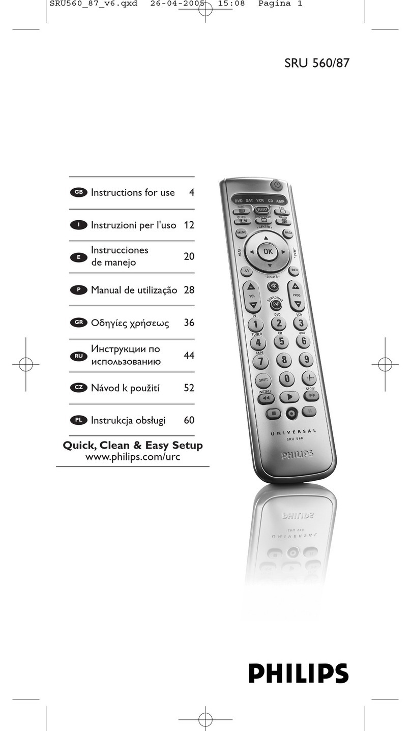 Philips SRU 560/87 User manual Philips SRU 560/87 User manual