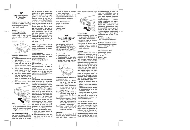 Philips SGP6024BB/27 User manual