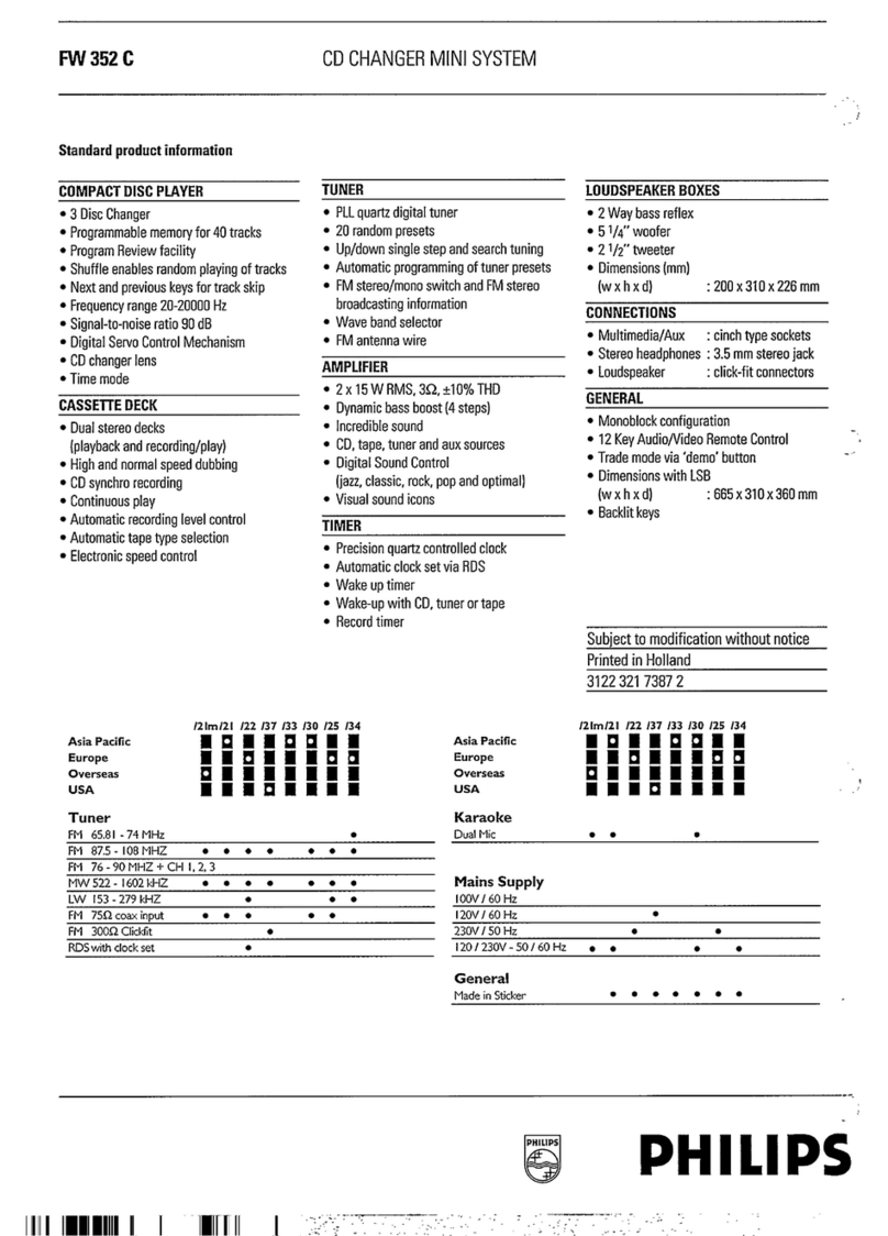 Philips FW 352C User manual