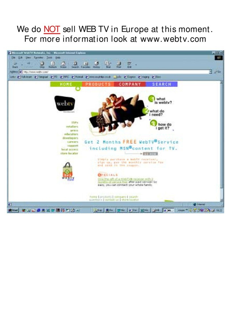 Philips ZZWEBTVGEN User manual