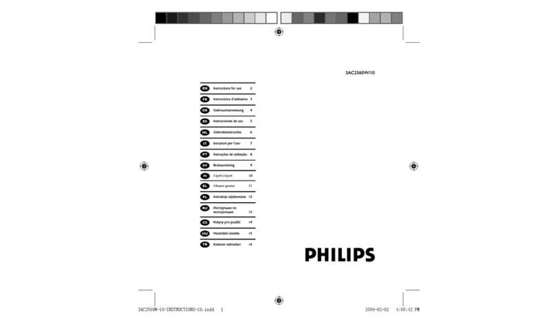 Philips SAC2560W/10 Instructions for use