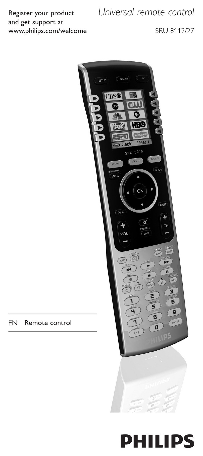 Philips SRU8112/27 User manual