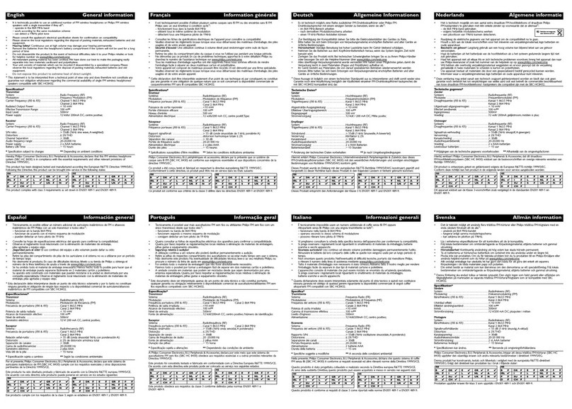 Philips SBCHC8430/00 General information