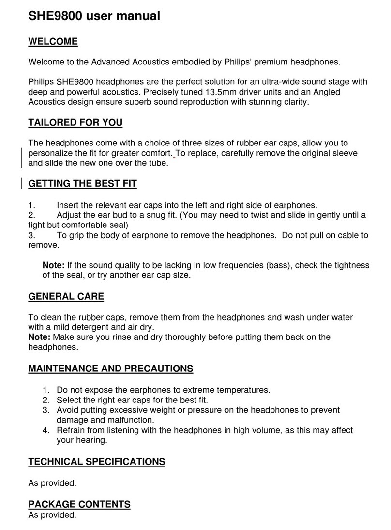 Philips SHE9800/97 user manual