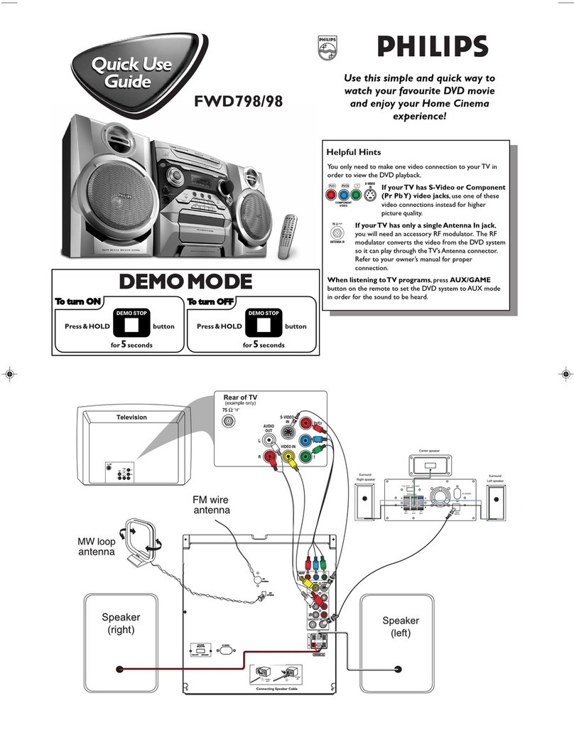 Philips FWD798/98 Quick use guide