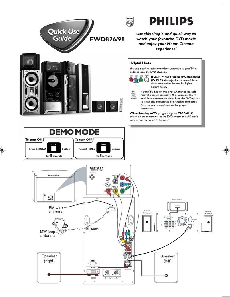 Philips FWD876/58 Quick use guide