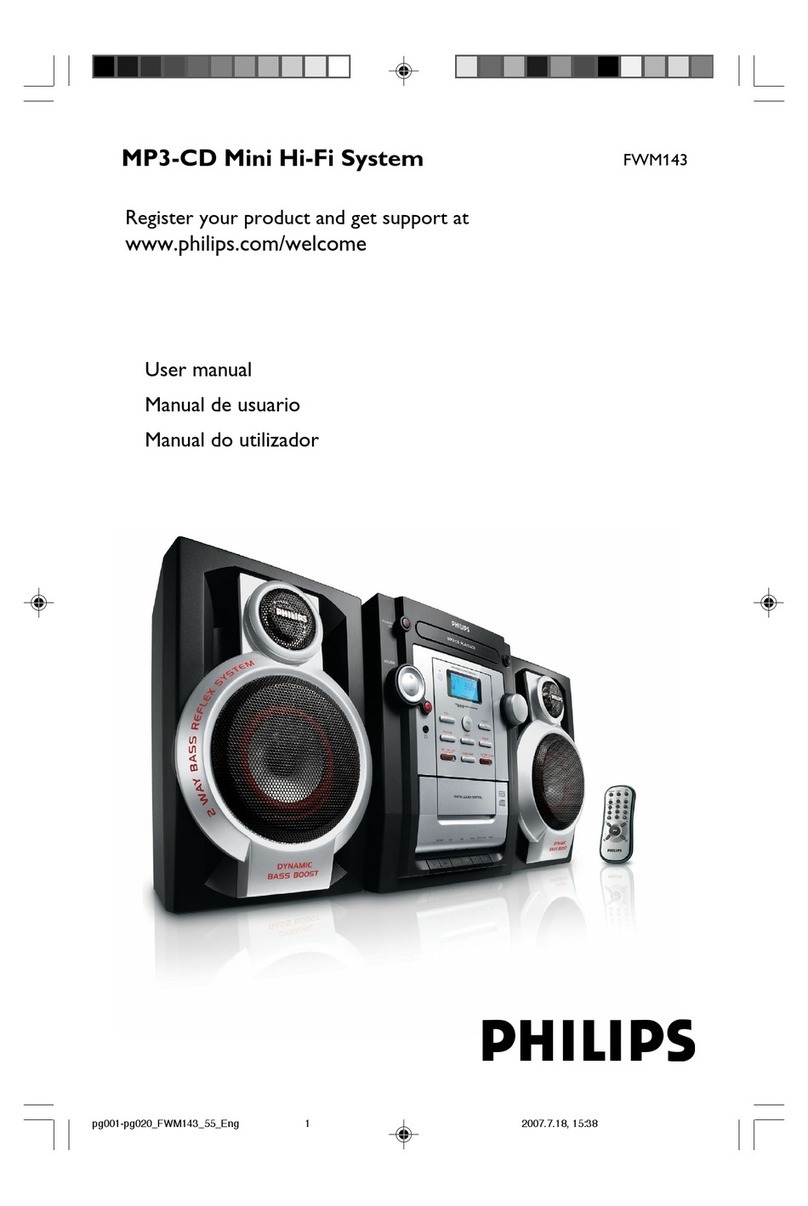 Philips FWM143/55 User manual