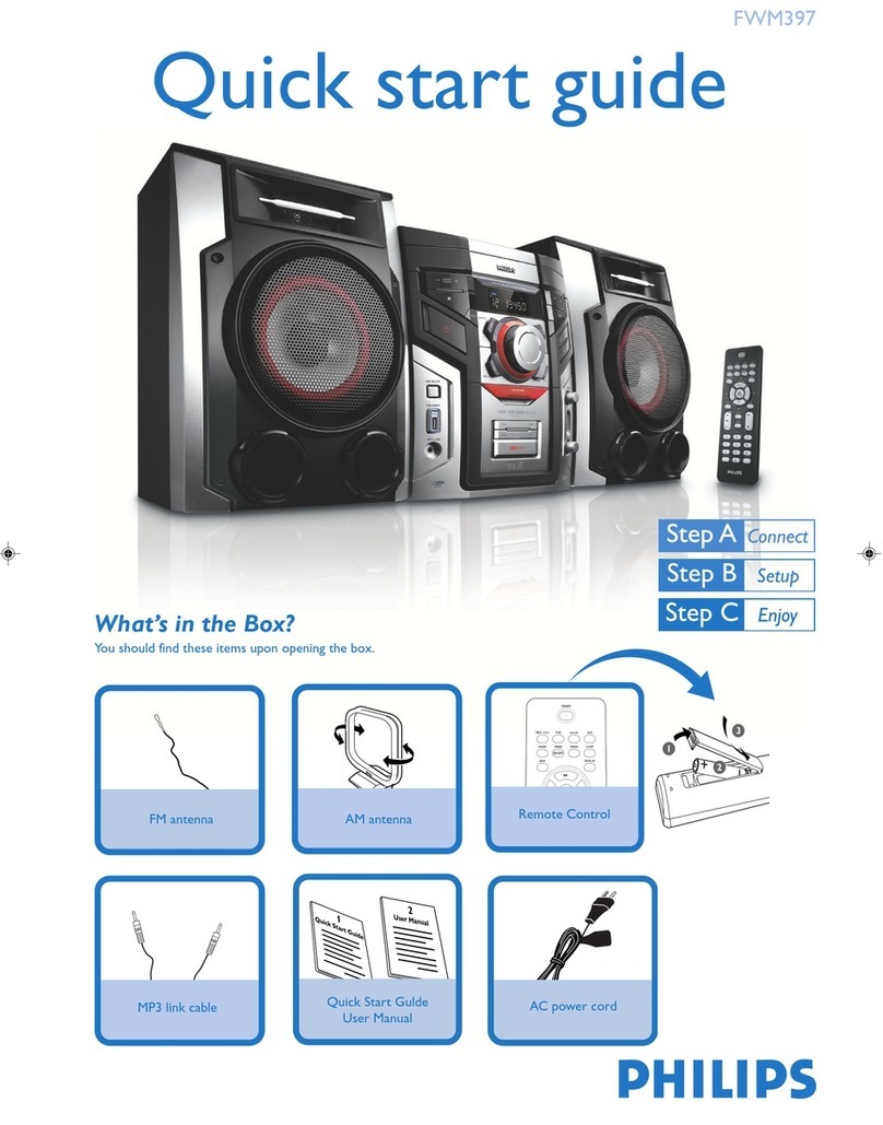 Philips FWM397/BK User manual