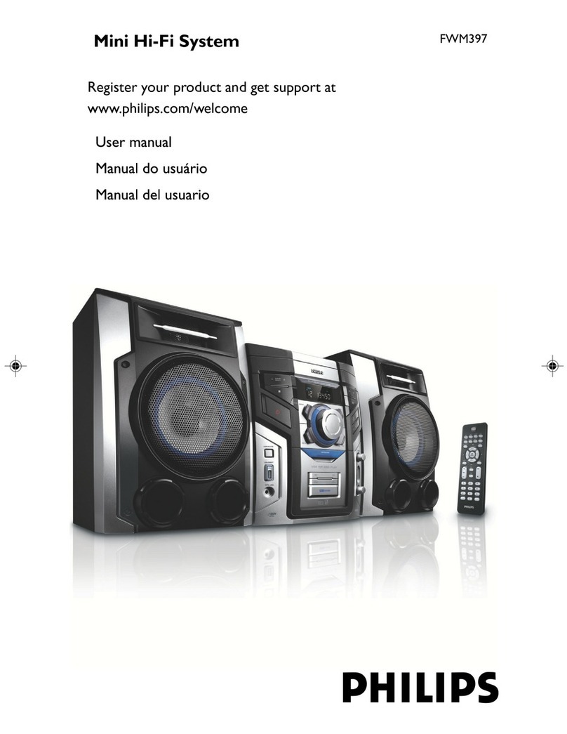 Philips FWM397/BK User manual