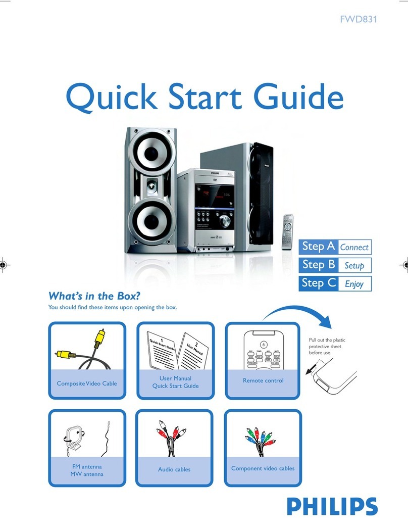 Philips FWD831/BK quick start guide