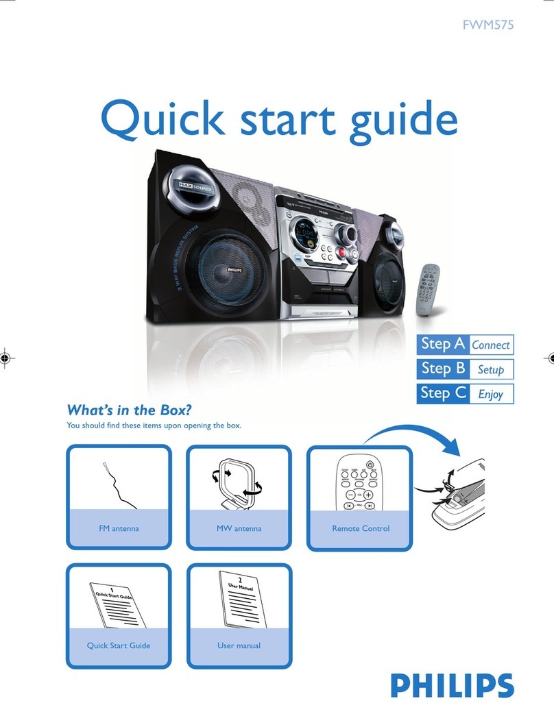 Philips FWM575/BK User manual